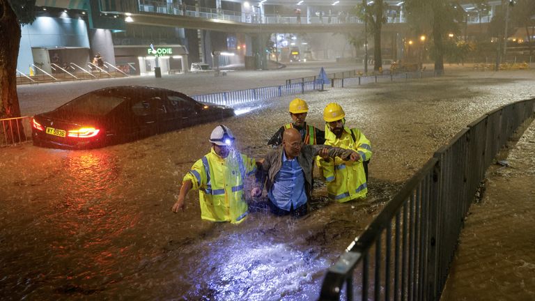 Hong Kong flooded by heaviest rainfall in almost 140 years as black rainstorm warning issued